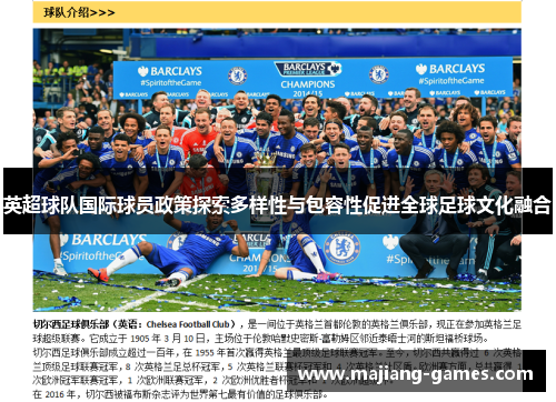英超球队国际球员政策探索多样性与包容性促进全球足球文化融合 英超球队国际球员政策探索多样性与包容性促进全球足球文化融合
